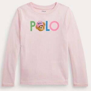 NWT Polo Bear Logo Cotton Long-Sleeve Tee